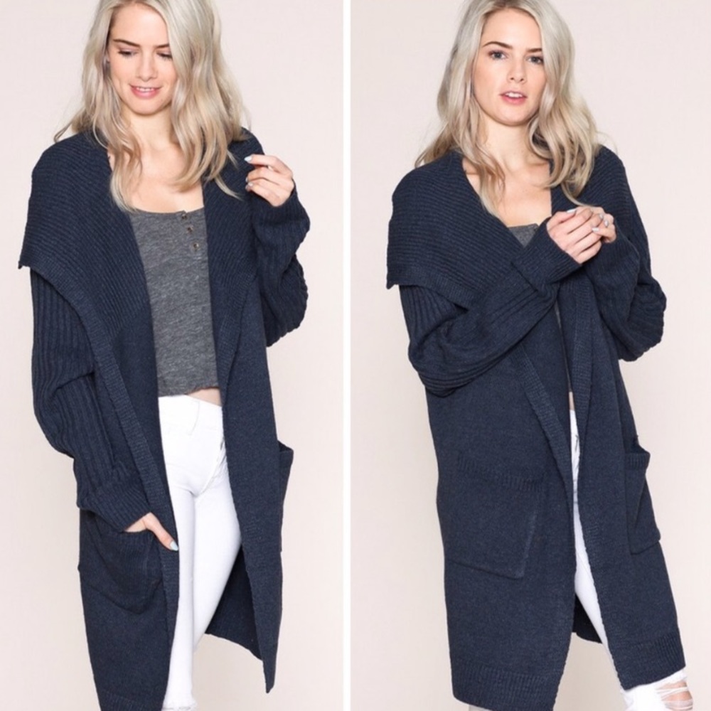 NWT Open Cardigan Blue Sweater